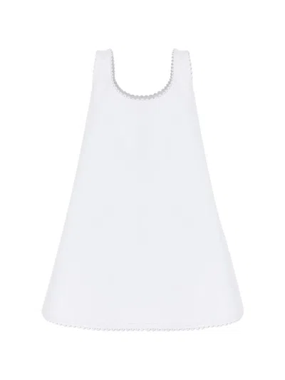 Rohe Scoop-neck Scalloped Mini Dress In White
