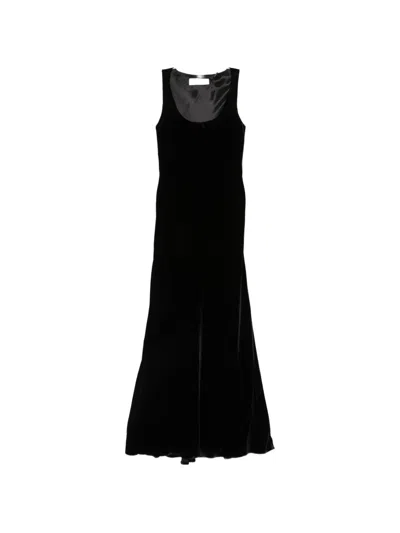 Rohe Scoop-neck Velvet Dress In Blue