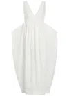 Rohe Sculpted Cotton-blend Poplin Maxi Dress In Gray