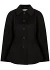 Rohe Sculptural Double-faced Wool Jacket Black In Black