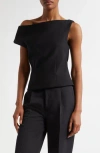 Rohe Black Sculptural Asymmetrical Top In Black