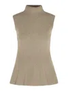 Rohe Sculptural Taupe Melange Cashmere Blend Tank Top In Gray