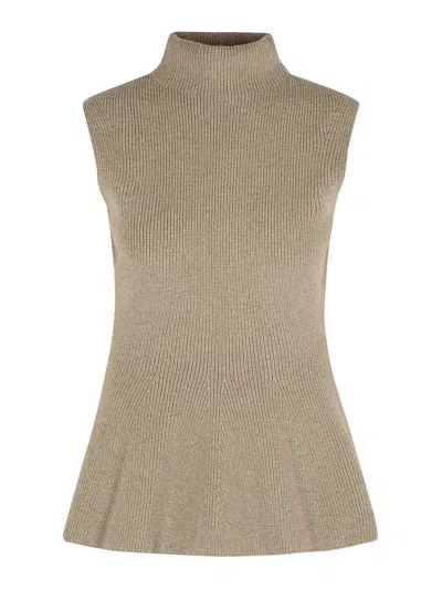 ROHE TOP - TAUPE MELANGE