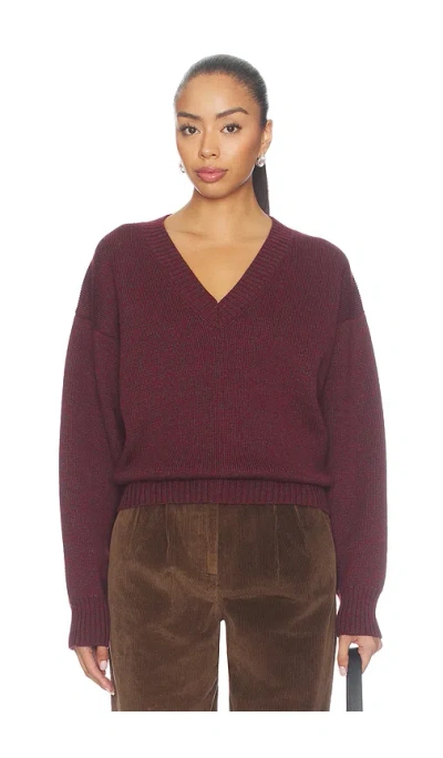 Rohe Sculptural Compact V Neck Sweater In Brown
