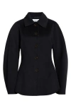 Rohe Sculptural Double-faced Wool Jacket Black In Black