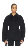 Rohe Sculptural Double-faced Wool Jacket Black In Black