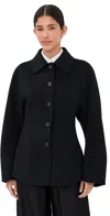 Rohe Sculptural Double-faced Wool Jacket Black In Black