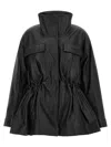 Rohe Leather Jacket With Adjustable Drawstring Waist In Black