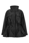 Rohe Leather Jacket With Adjustable Drawstring Waist In Black
