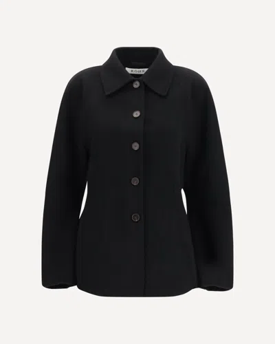 Rohe Sculptural Oversized-sleeve Jacket In Black