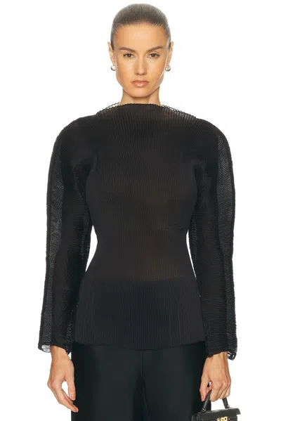 Rohe Sculptural Plisse Top In Black