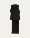 Rohe Sculptural Sash Mini Dress In Black