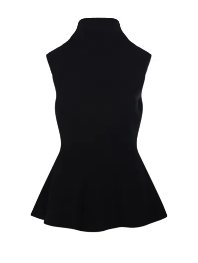 Rohe Sculptural Sleeveless Knitted Top In Black