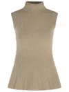 Rohe Sculptural Sleeveless Knitted Top Taupe Melange