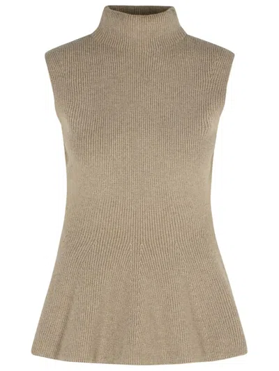 Rohe Róhe Sculptural' 'taupe Melange' Cashmere Blend Tank Top