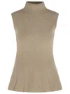 Rohe Sculptural Taupe Melange Cashmere Blend Tank Top In Brown