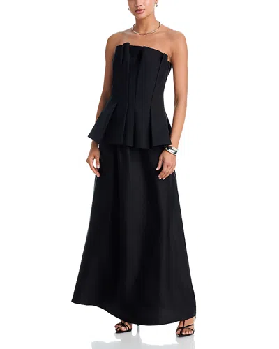 Rohe Sculptural Tulip Bustier Dress In Black