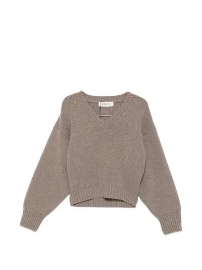 Rohe Sculptural V-neck Sweater In Brown