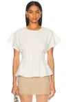 Rohe Róhe Sculptural Waisted Top In Optic White
