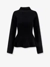 Rohe Sculptural Wool And Cashmere Turtleneck In Black