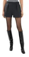 Rohe Sculptural Wool Mini Shorts Anthracite Melange In Anthracite Melange