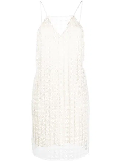 Rohe Semi-sheer Lace Dress In White