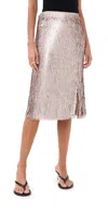 Rohe Pencil Skirt With Silver Sequins In Metal