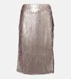 Rohe Sequined Pencil Skirt In Silver
