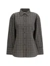 Rohe Multicolor Cotton Pattern Shirt In Gray