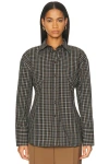 Rohe Shaped Check Shirt In Multi