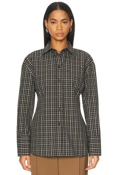 Rohe Shaped Check Shirt In Multi