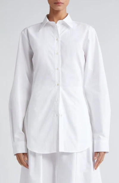 Rohe Shaped Cotton Poplin Button-up Shirt In White