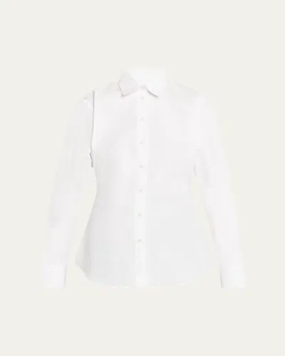 Rohe Shaped Cotton Poplin Shirt In White