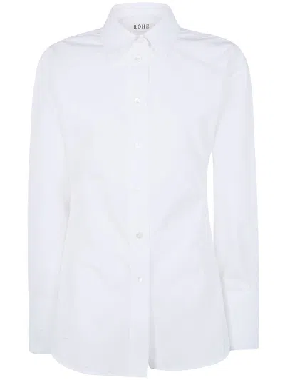 Rohe Shaped Crushed Poplin Shirt Clothing In White