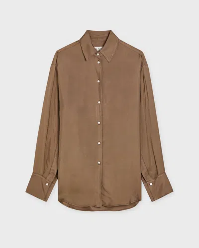 Rohe Róhe Shirt Relaxed Shaped In Brown