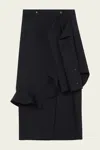 Rohe Ruffled Asymmetric Midi Skirt In Black