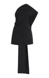 Rohe Short Sculptural Sash Dress In Black
