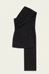 Rohe Short Sculptural Sash Dress In Black