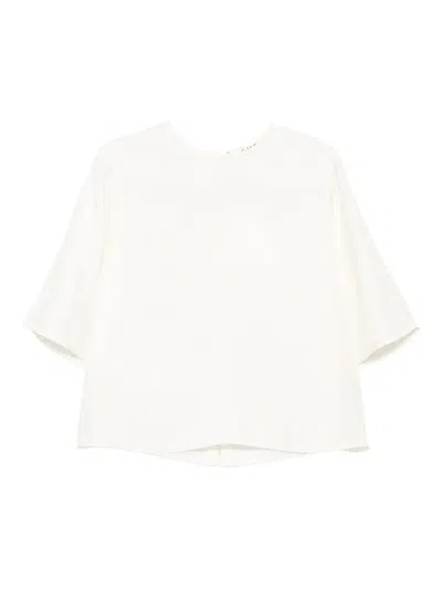 Rohe Short-sleeve Silk Top In White