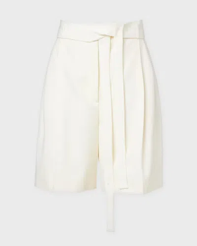 Rohe Shorts Tailored Belted Offwhite In White