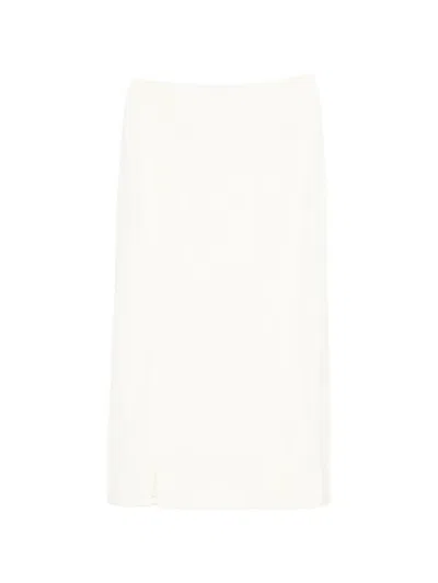 Rohe Short-slit Midi Skirt In White