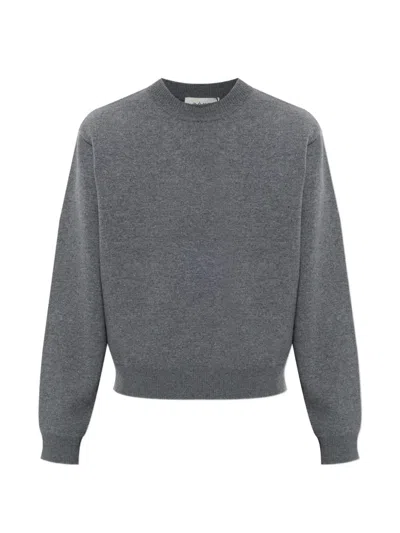 Rohe Shoulder-padded Sweater In Gray