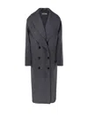 Rohe Signature Double Faced Scarf Coat In Gray