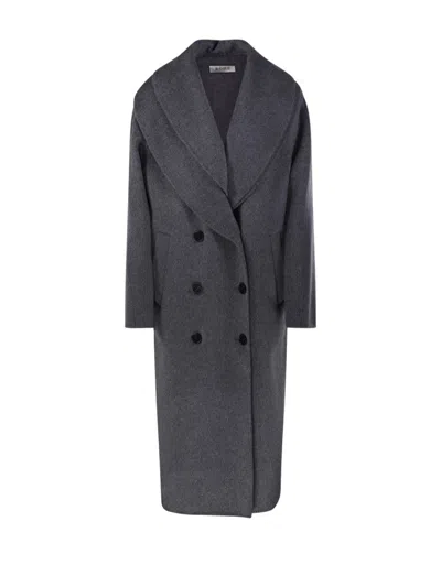 Rohe Signature Double Faced Scarf Coat In Gray