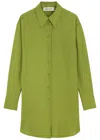Rohe Signature Oversized Silk Shirt In Green