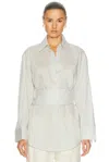 Rohe Silk Belted Top In Multi
