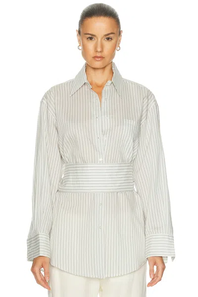 Rohe Silk Belted Top In Multi