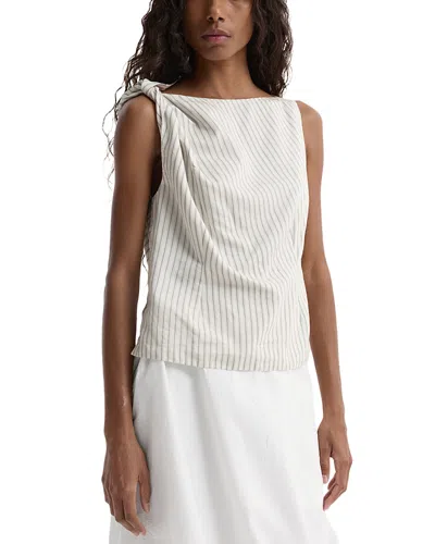 Rohe Silk Blend Draped Top In White