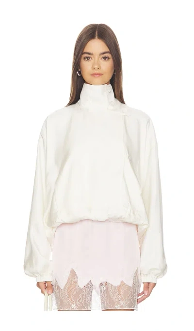 Rohe Silk Blouson Anorak Jacket In White