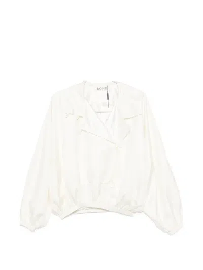 Rohe Silk Blouson Jacket In White